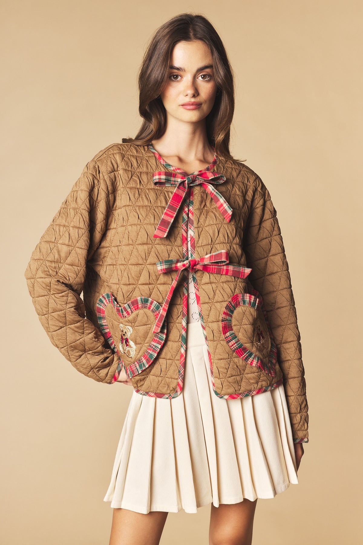 Cinnamon Teddy Quilted Jacket