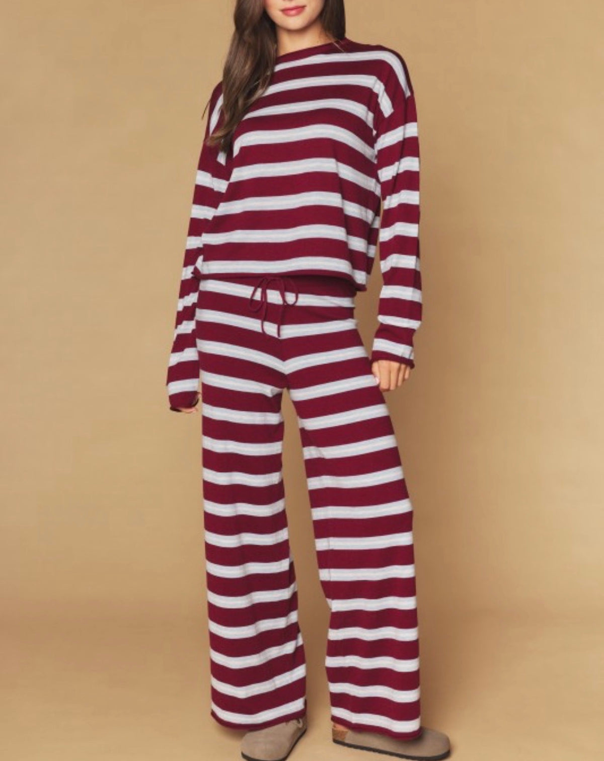 Cranberry Blue Stripe Lounge Set