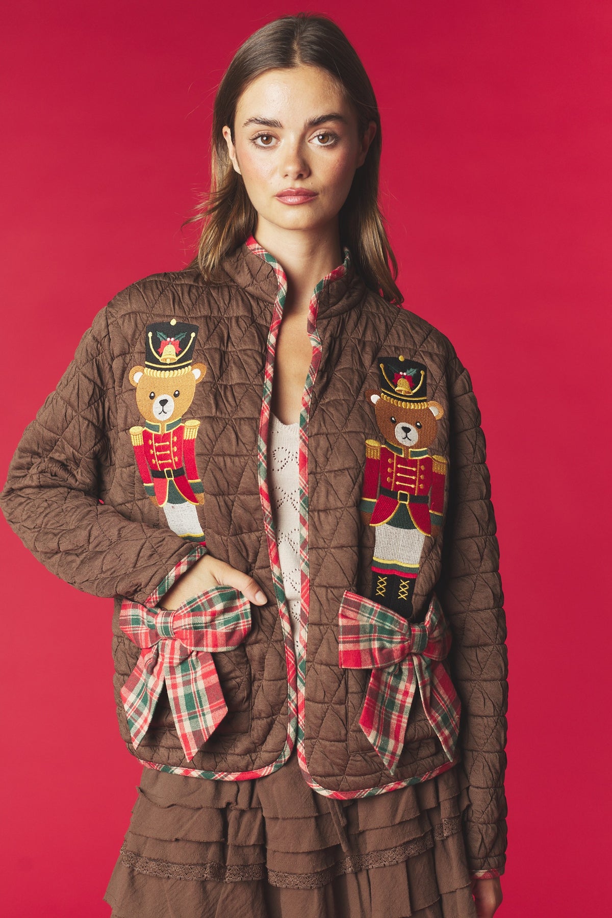 Teddy Nutcracker Quilted Jacket