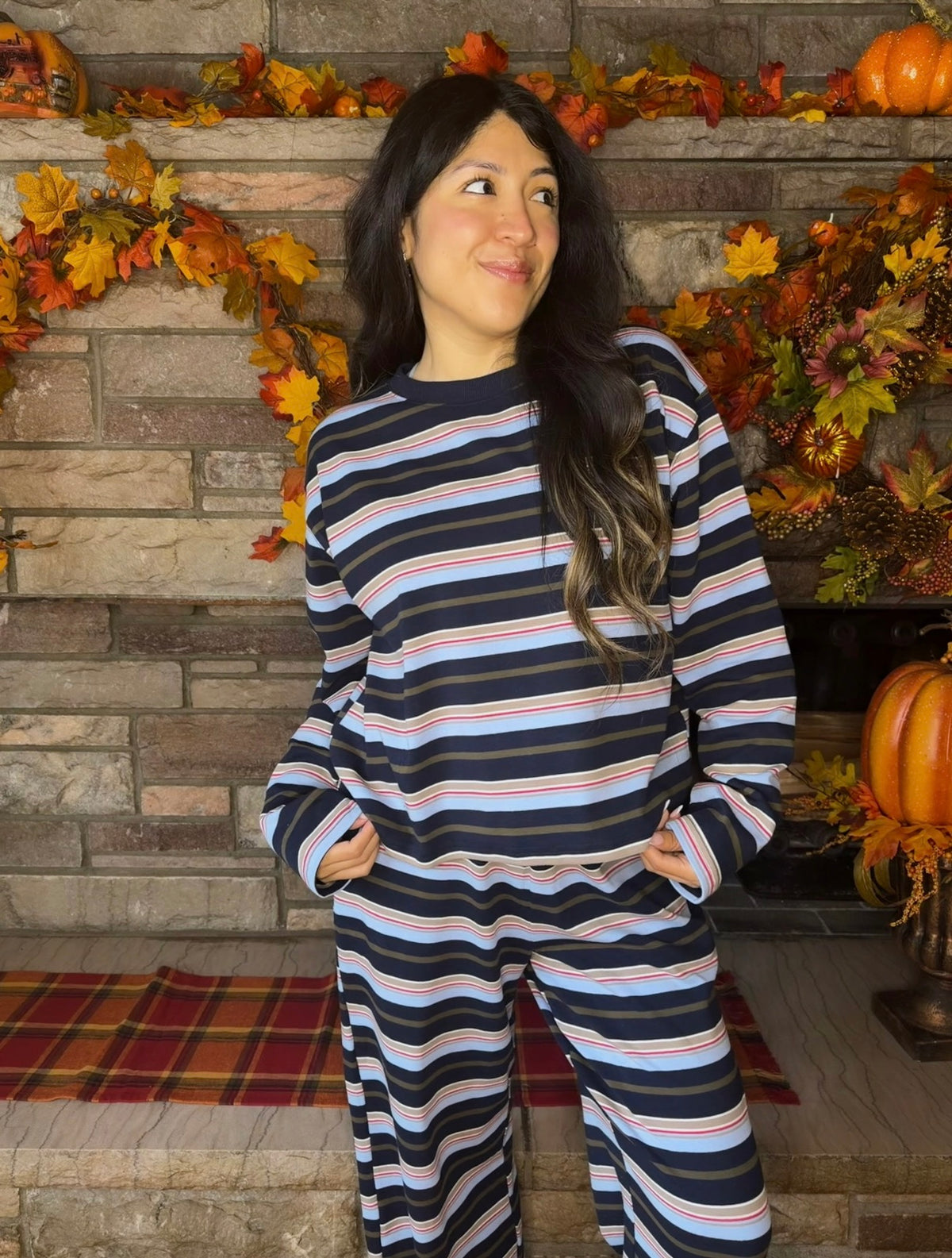 Blueberry Cider Stripe Set💙