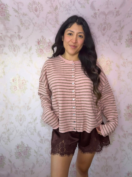 Rosy Latte Cardigan