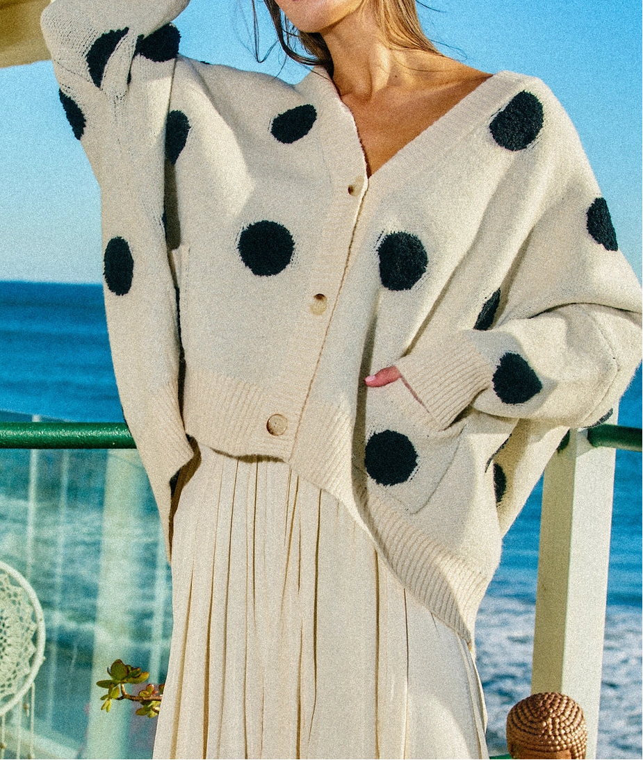 Chic in Polka Dots Cardigan