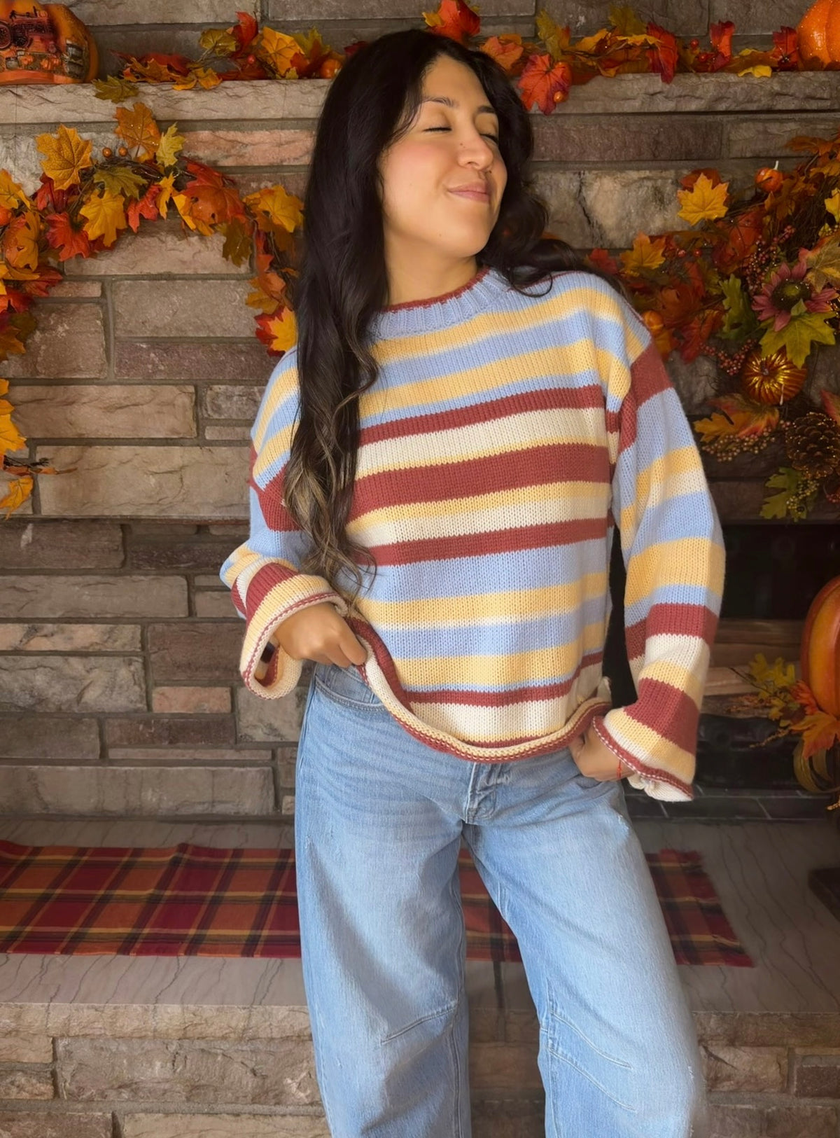 Apple Picking Stripe Sweater 🍎