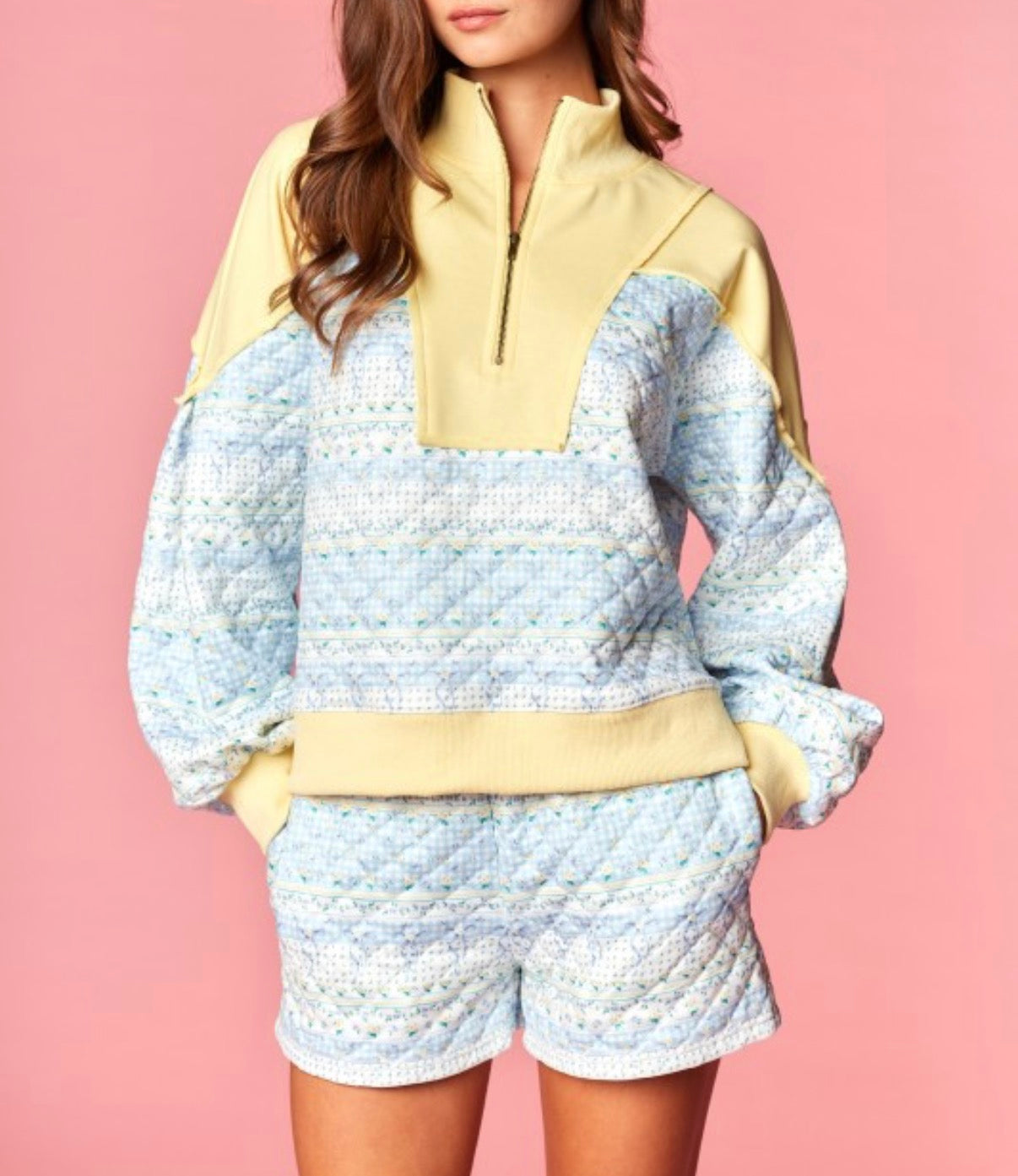 Daisy Bow Quilted Set