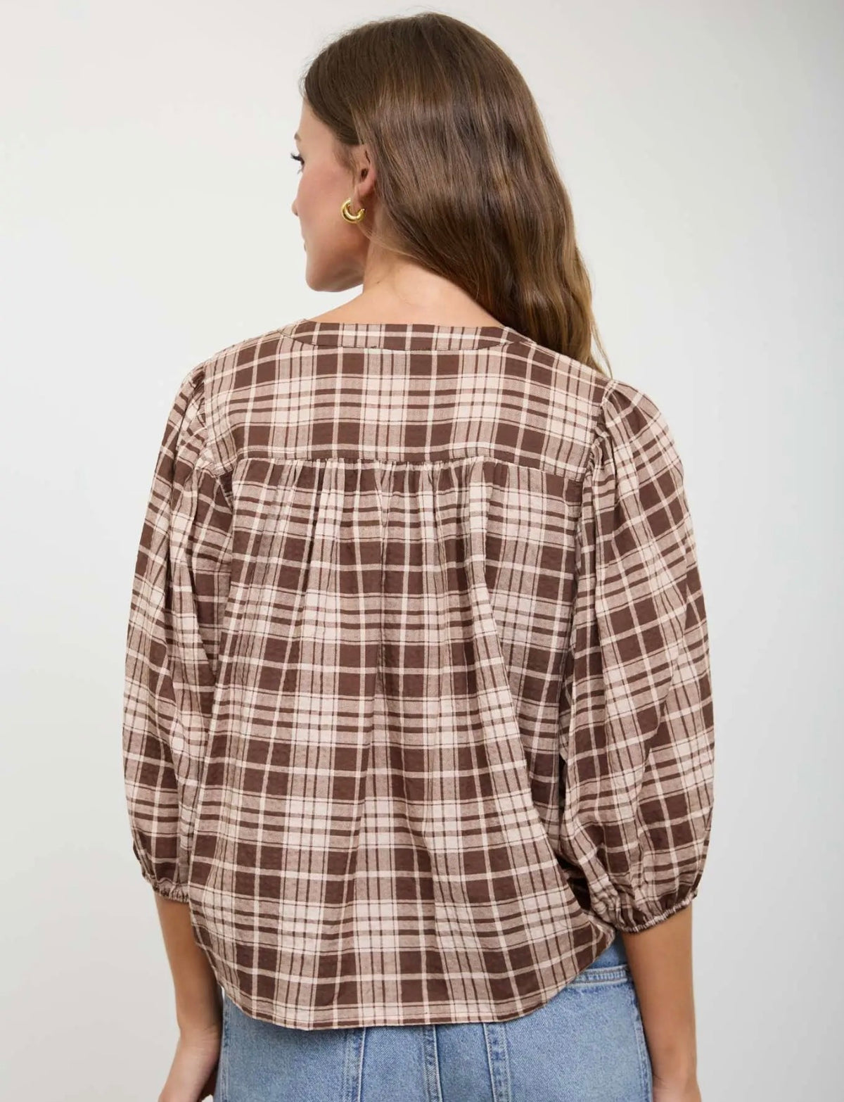 Apple Orchard Plaid Blouse