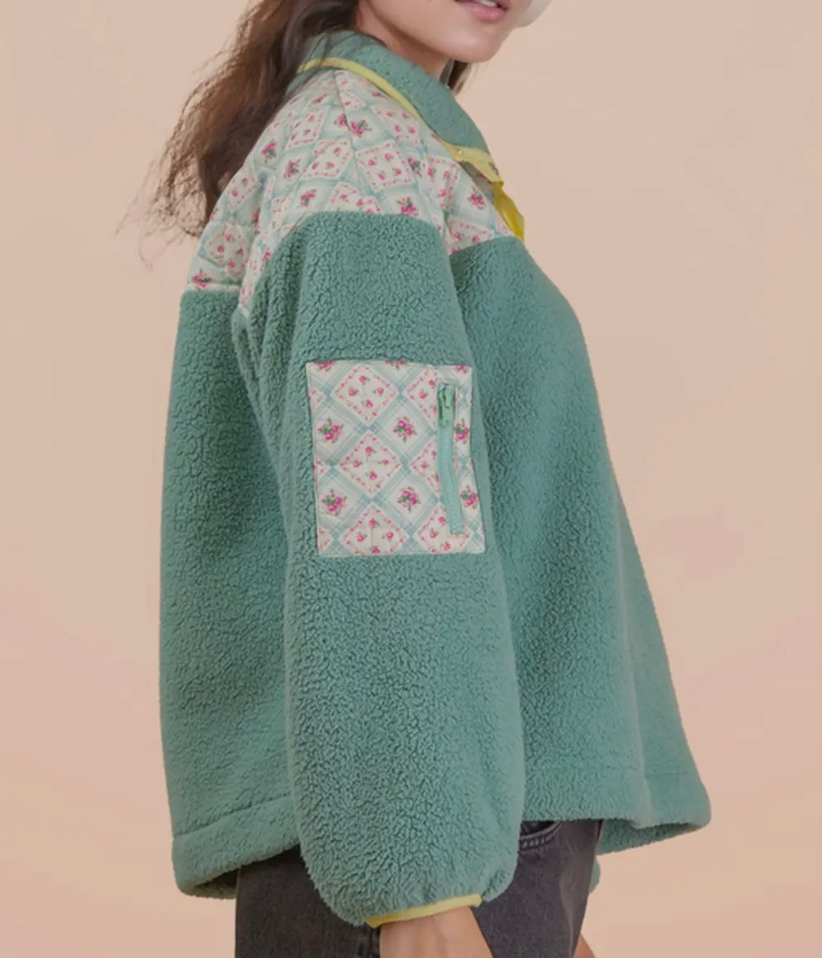 Minty Blossom Fleece