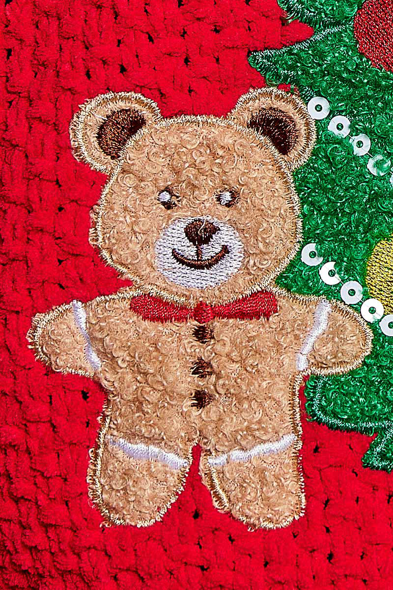 Teddy’s Red Velvet Sweater