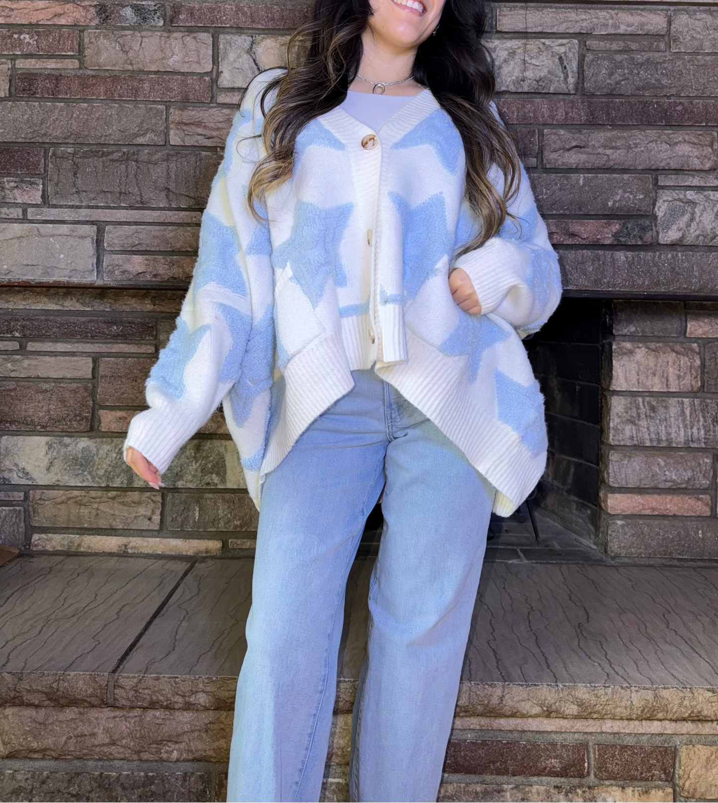 She's a Star Oversized Knit Cardigan