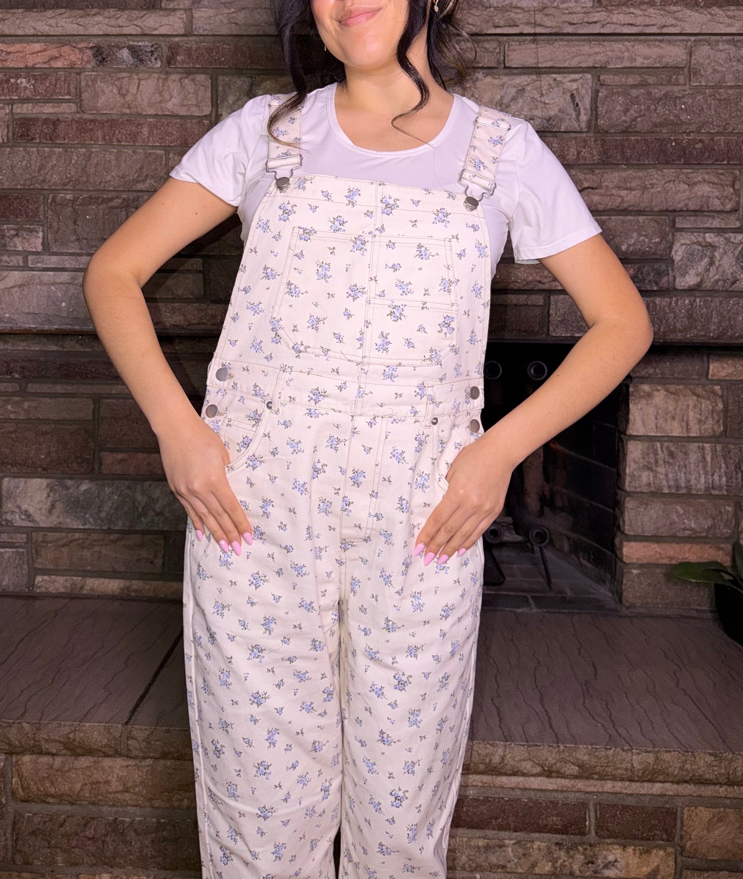 Blue Rose Garden Overalls