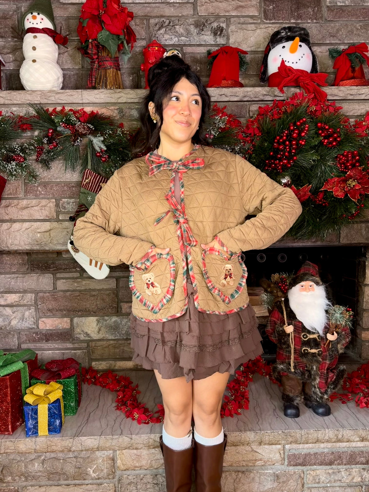 Cinnamon Teddy Quilted Jacket