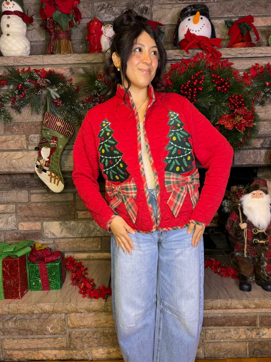 Christmas Tree Farm Quilted Jacket
