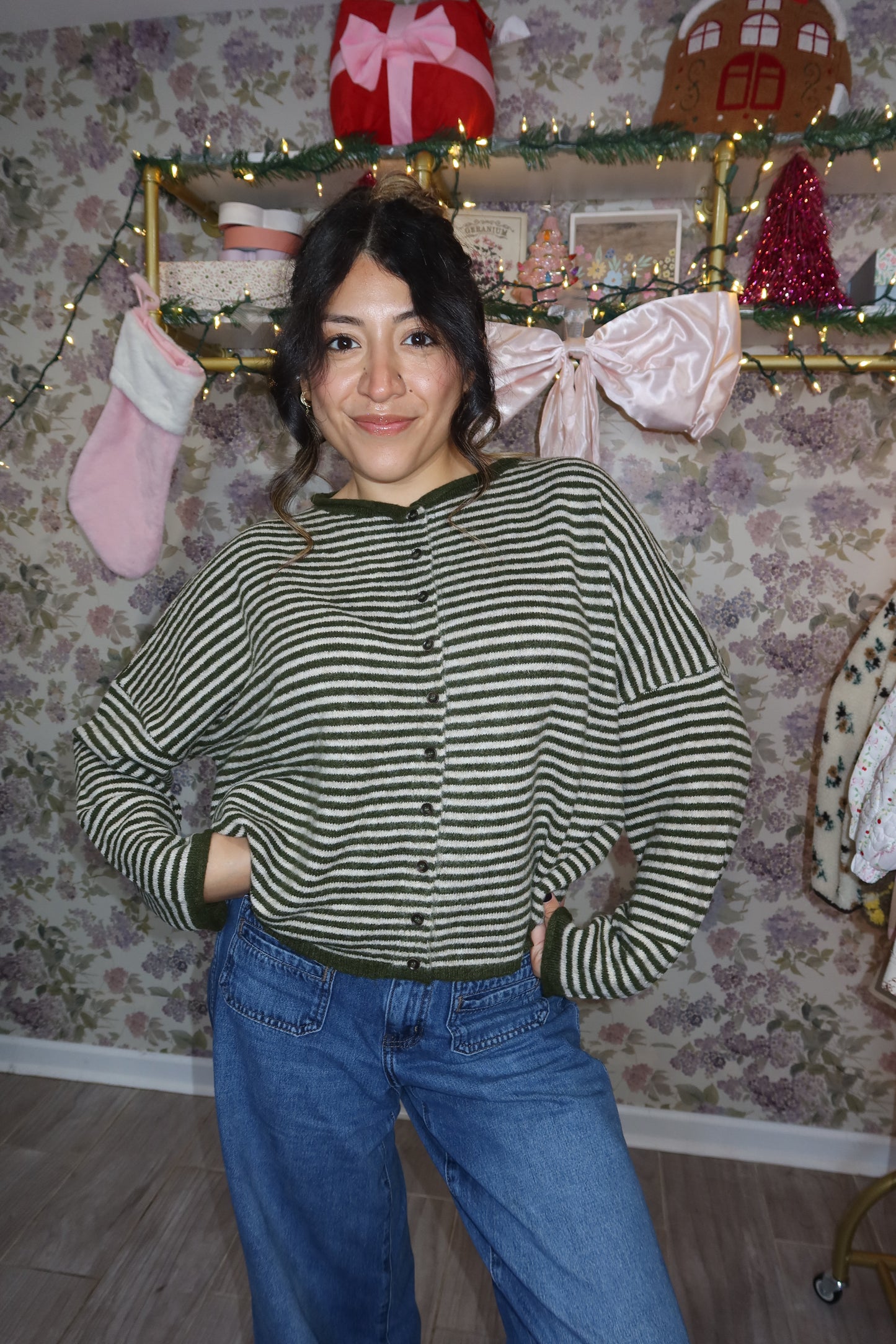 Christmas Tree Farm Sweetheart Cardigan