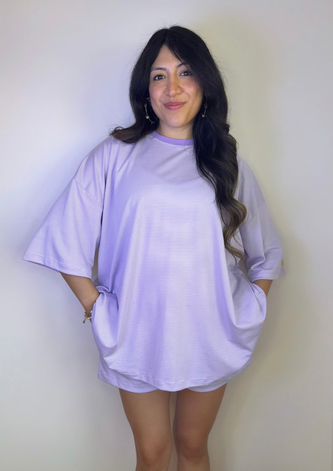 Lavender Haze Striped Lounge Set