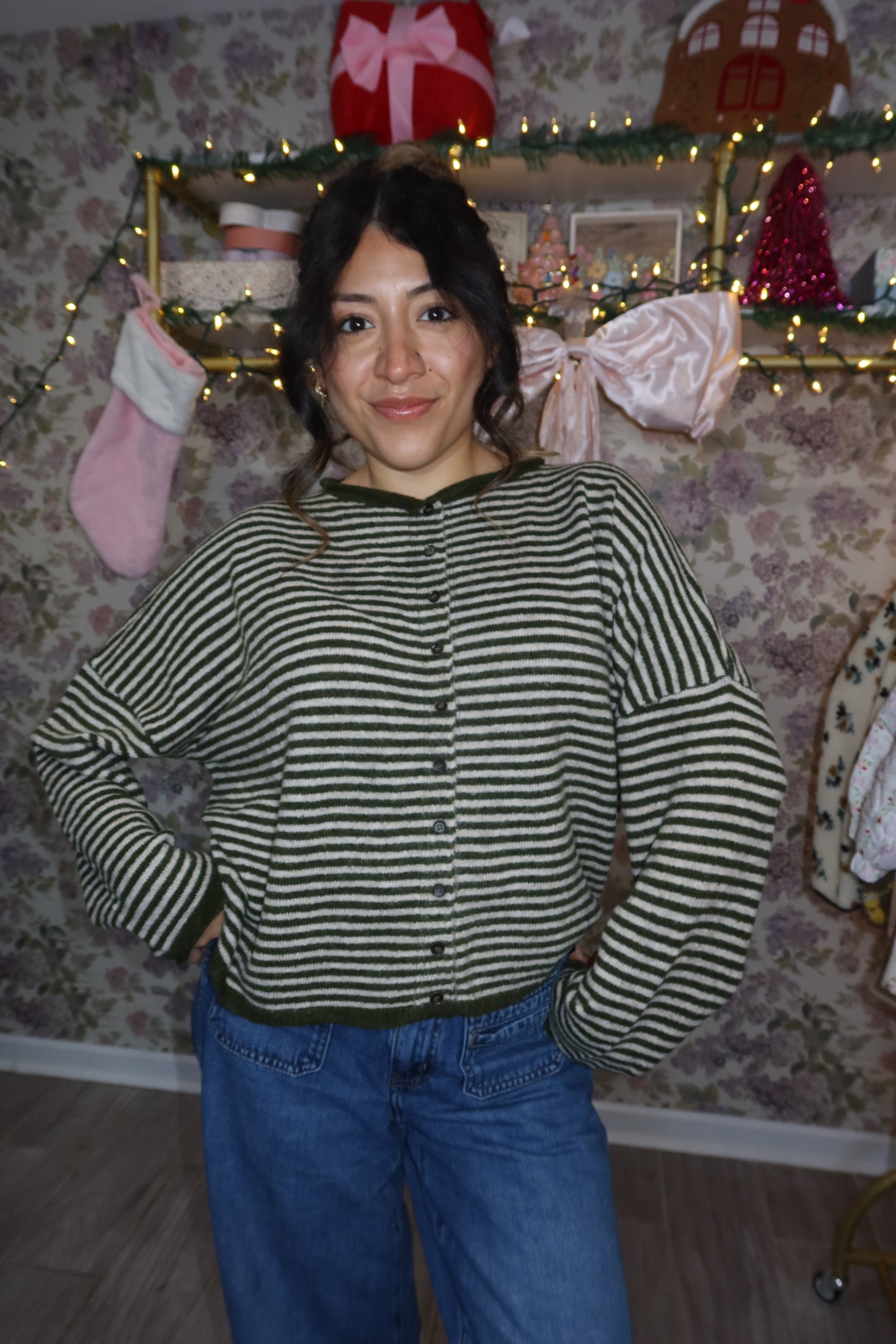 Christmas Tree Farm Sweetheart Cardigan