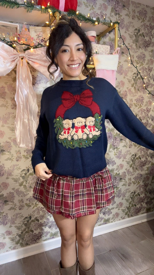 Teddy Bow Sweater