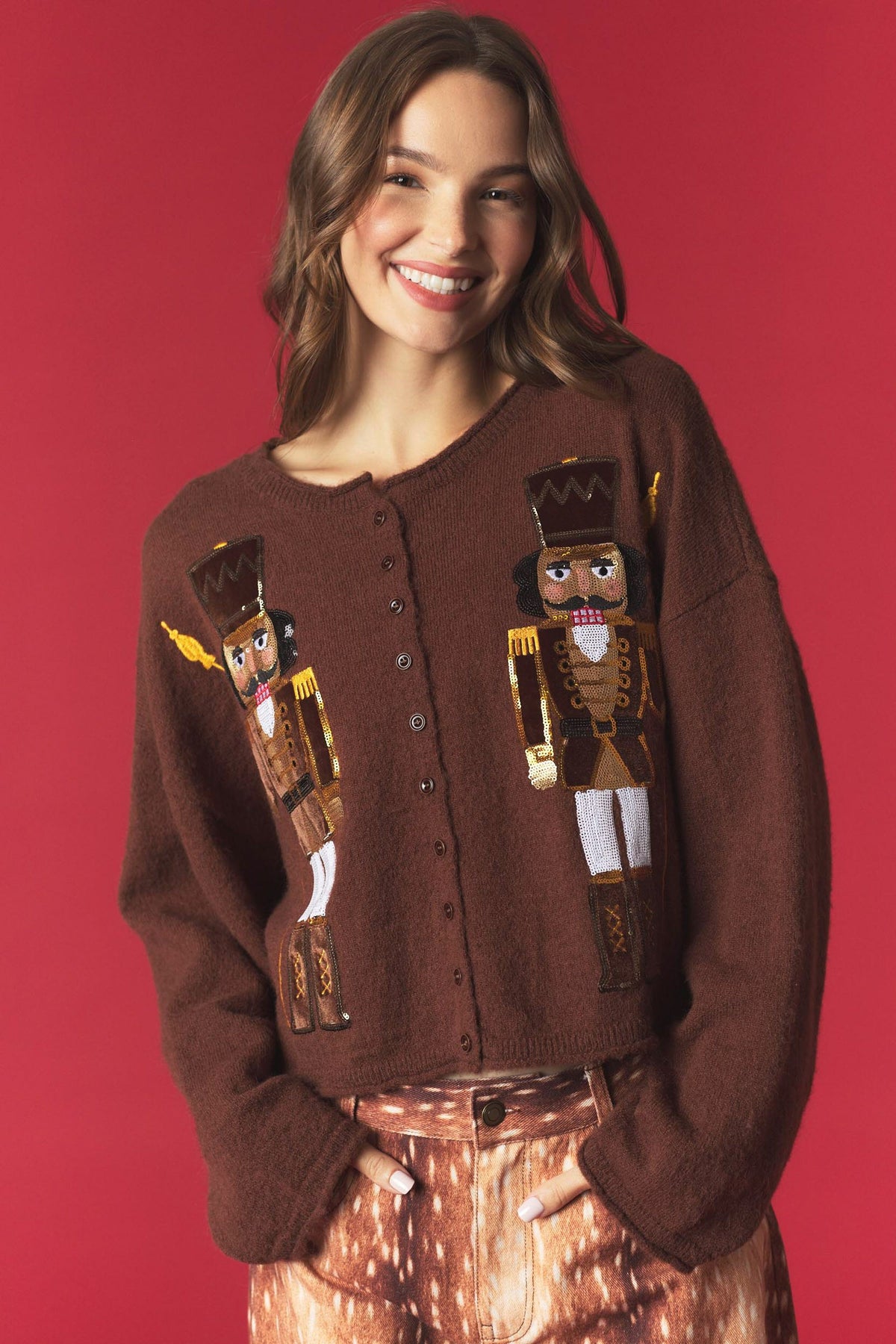 Cocoa Nutcracker Cardigan