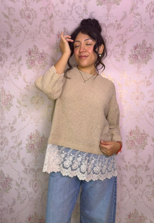 Vanilla Lace Daydream Sweater