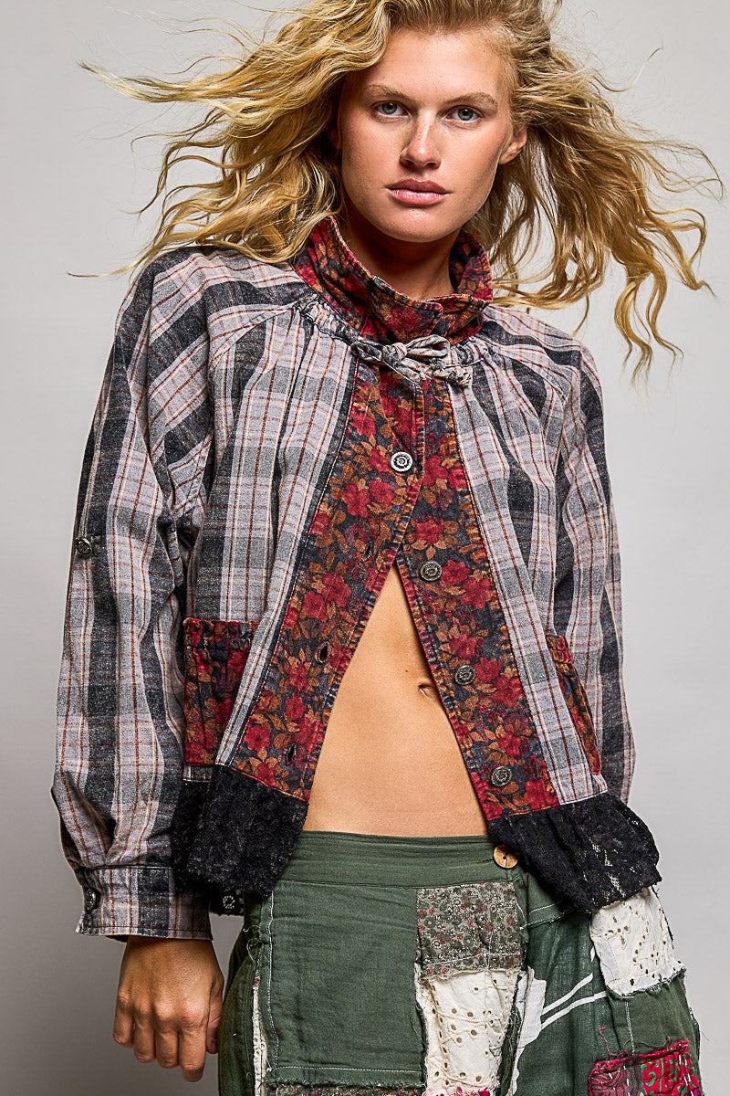 Havest Rose Patched Shacket