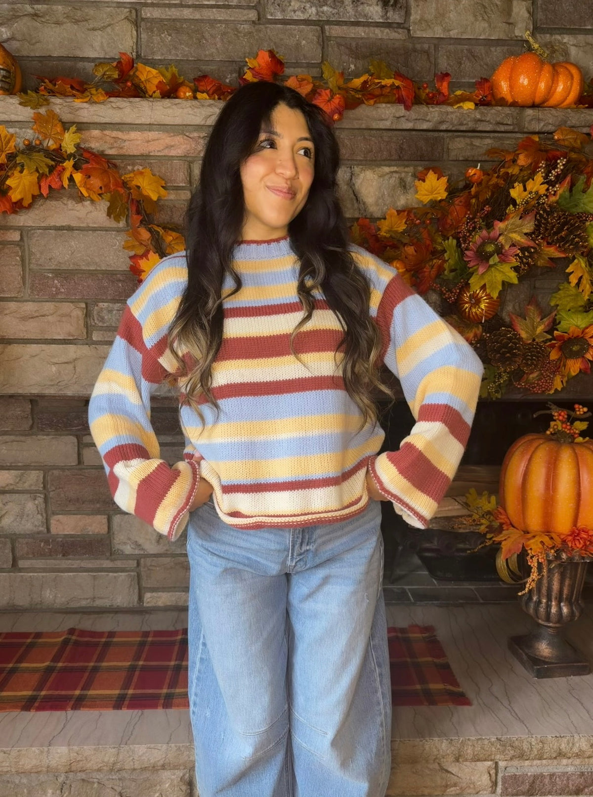 Apple Picking Stripe Sweater 🍎
