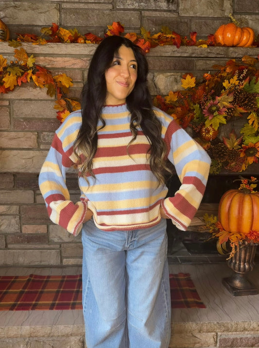 Apple Picking Stripe Sweater 🍎