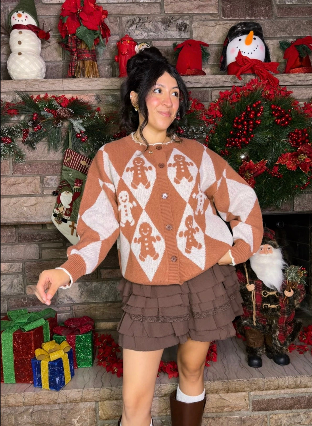 Gingerbread Lane Argyle Cardigan