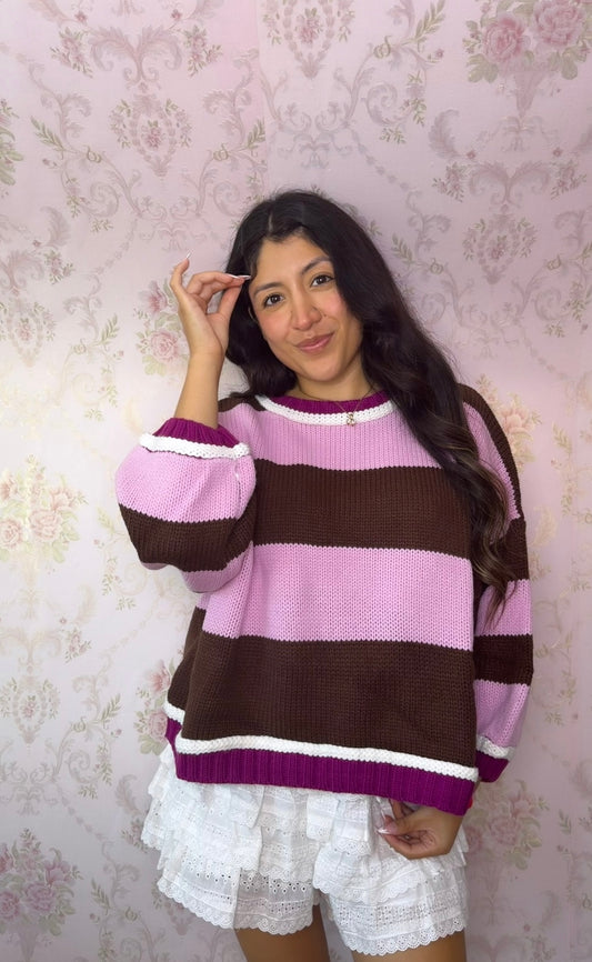 Raspberry Truffle Sweater