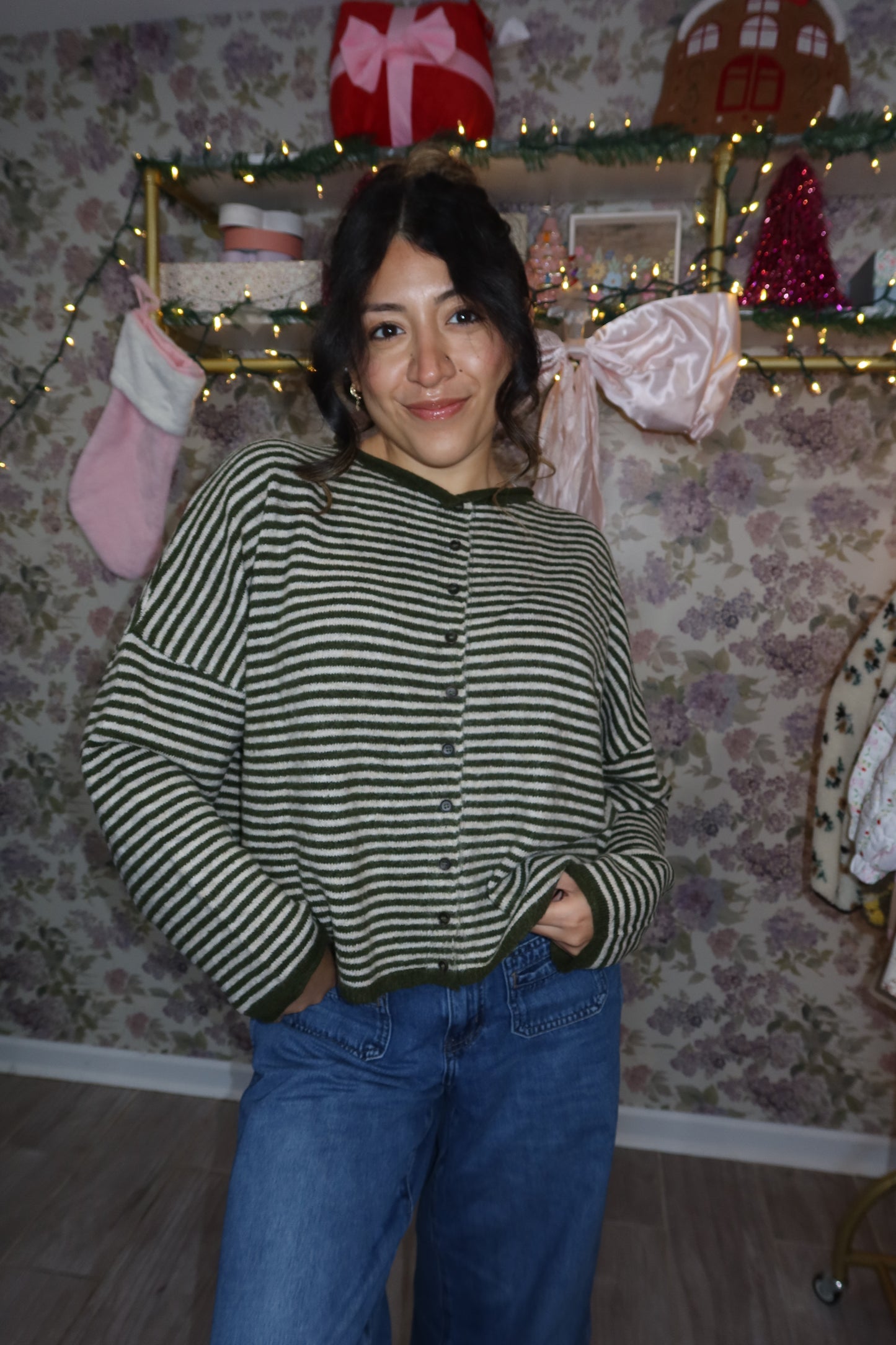 Christmas Tree Farm Sweetheart Cardigan