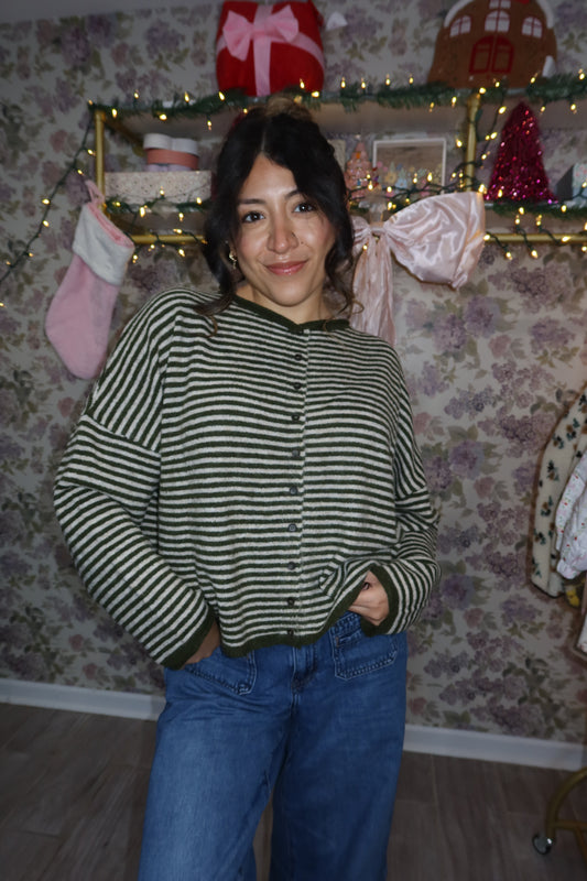 Christmas Tree Farm Sweetheart Cardigan