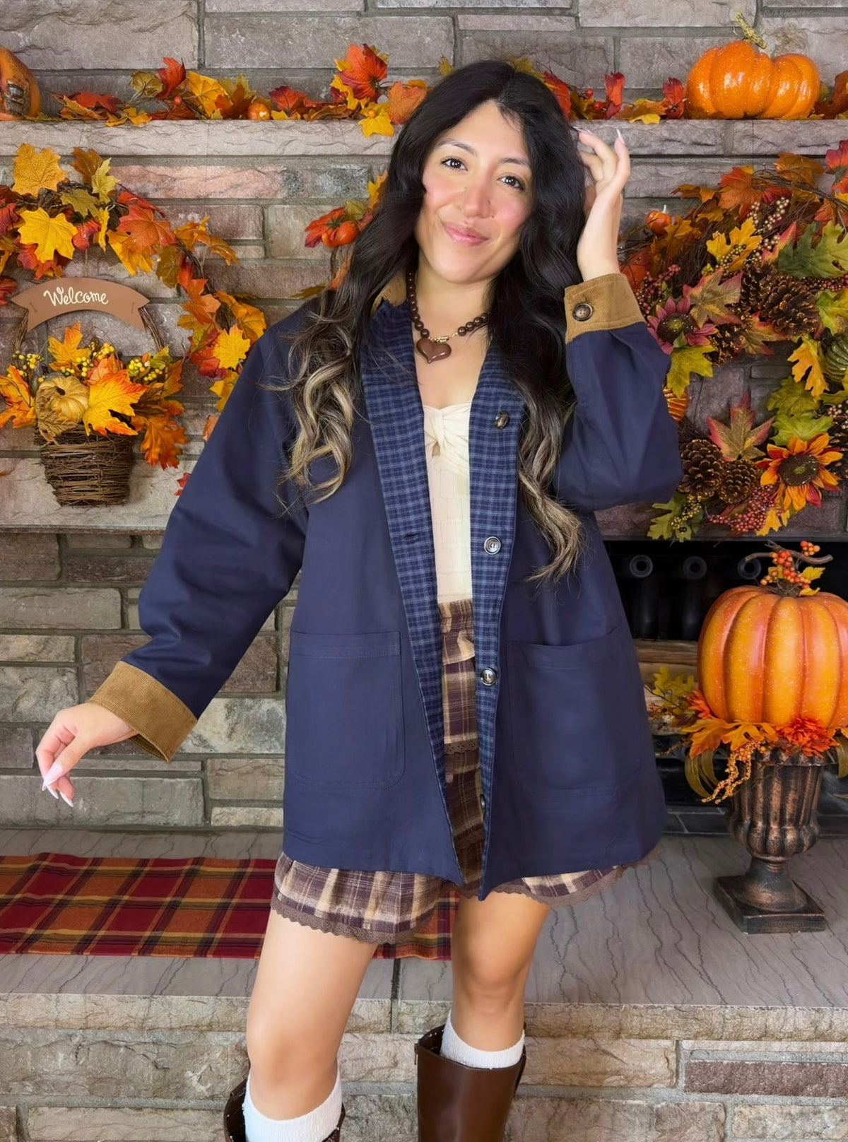 Harvest Blues Reversible Barn Jacket