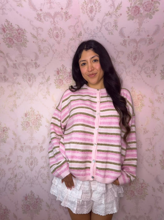 Strawberry Matcha Cardigan 🍓🍵