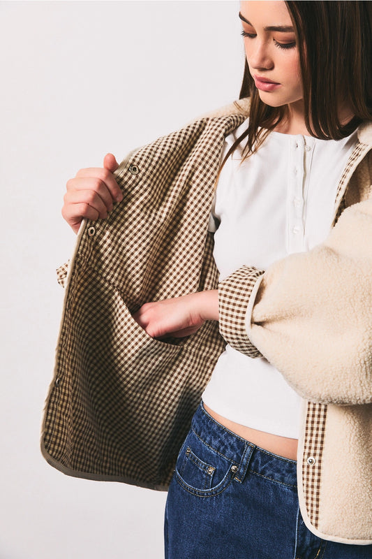 Gingerbread & Gingham Reversible Jacket