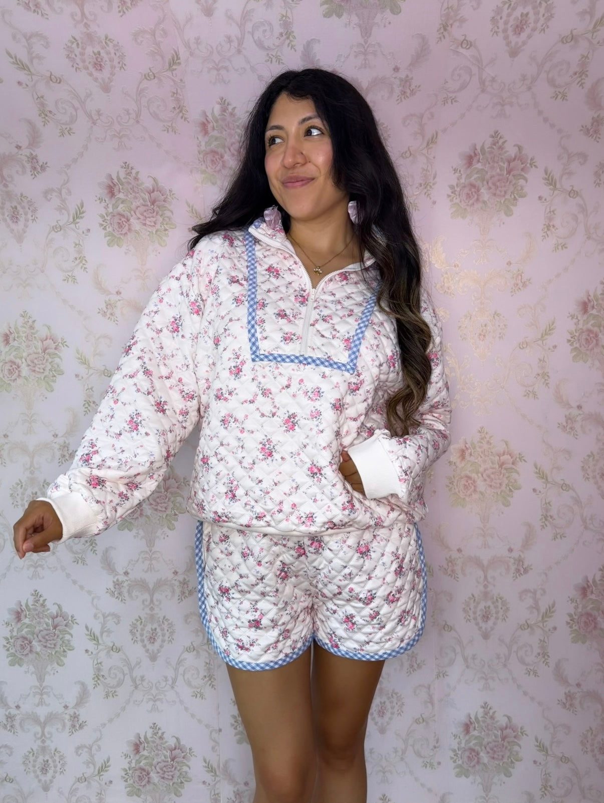 Wrapped in Roses Quilted Set