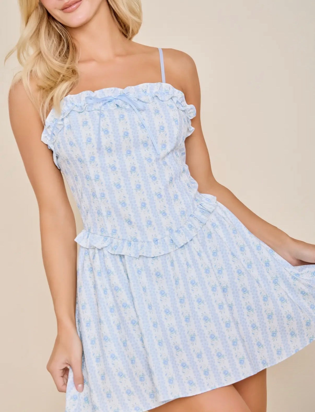 Blue Garden Princess Athletic Dress