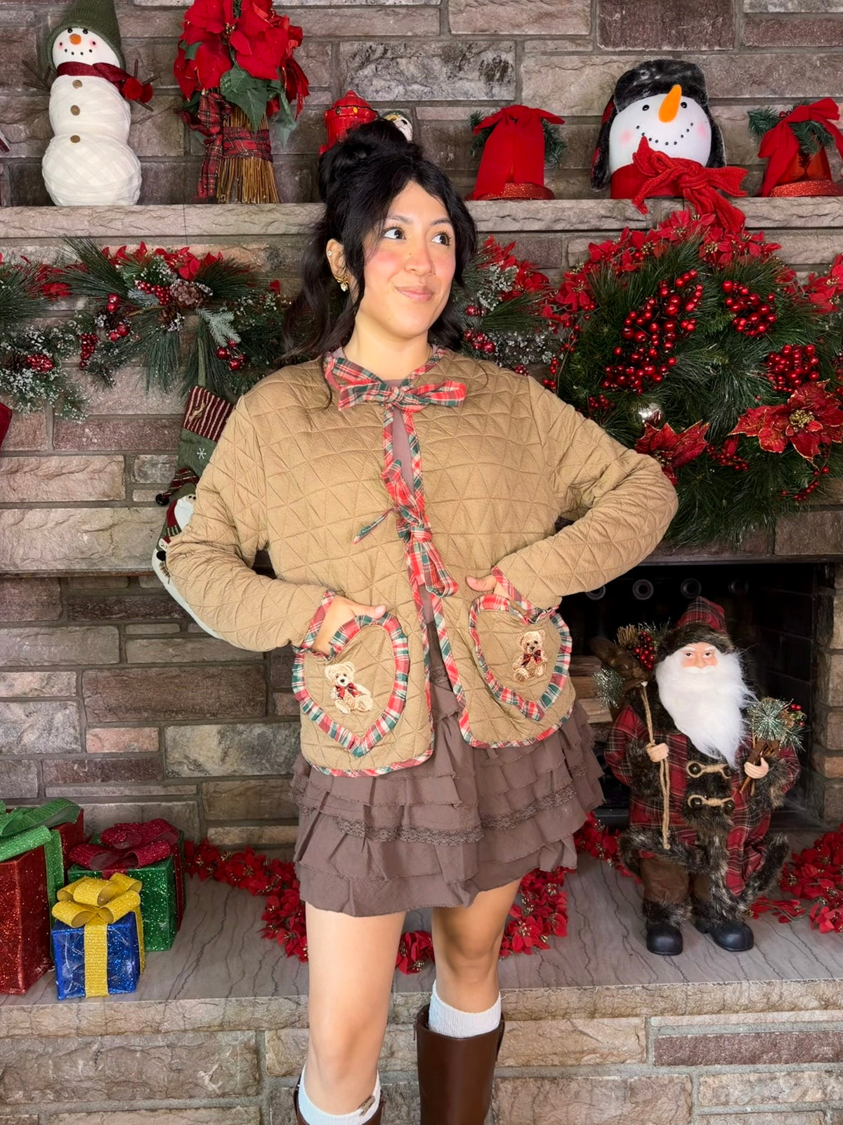 Cinnamon Teddy Quilted Jacket