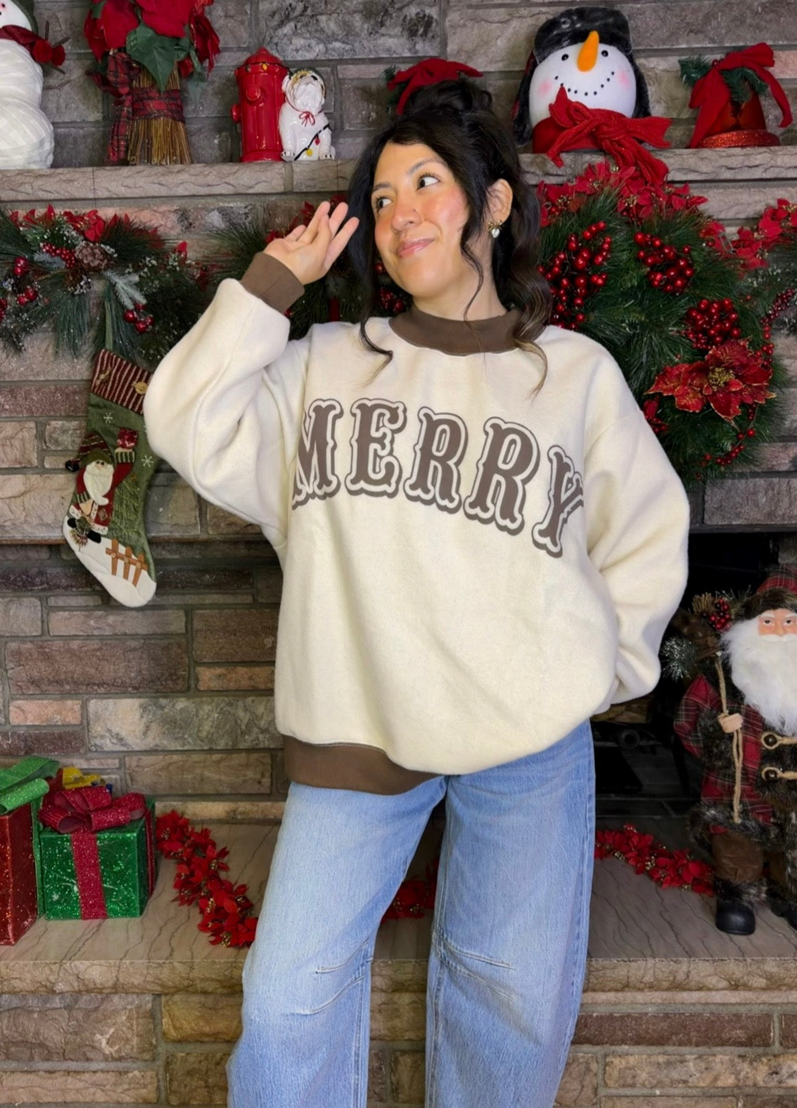 Merry and Bright Reversible Mockneck