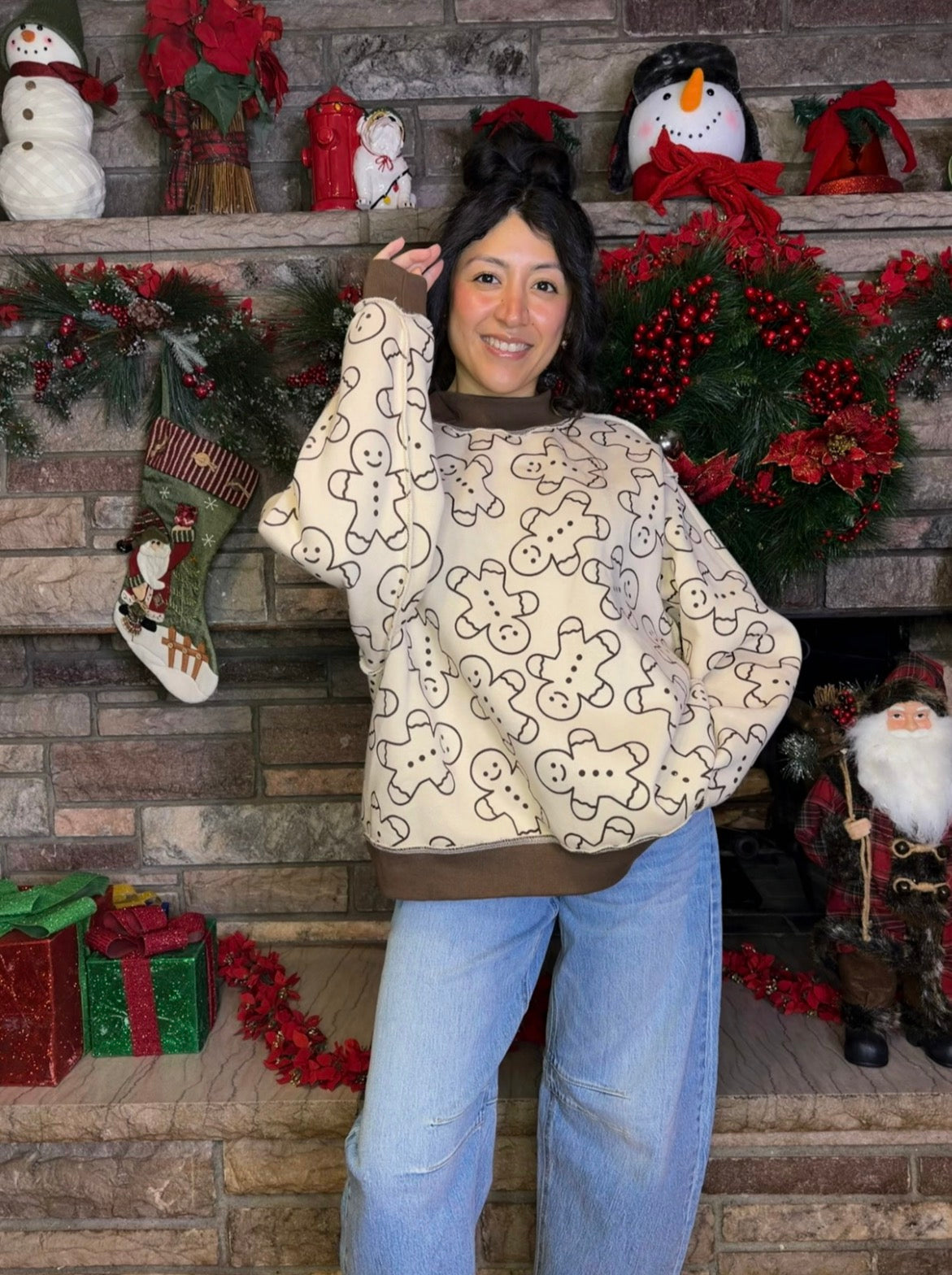 Merry and Bright Reversible Mockneck