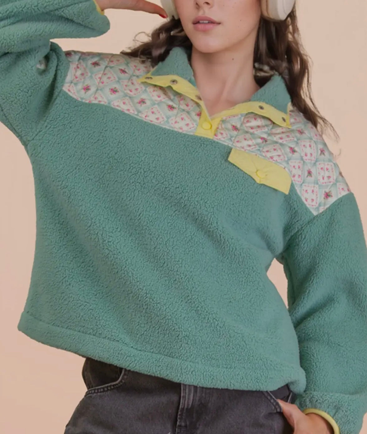 Minty Blossom Fleece