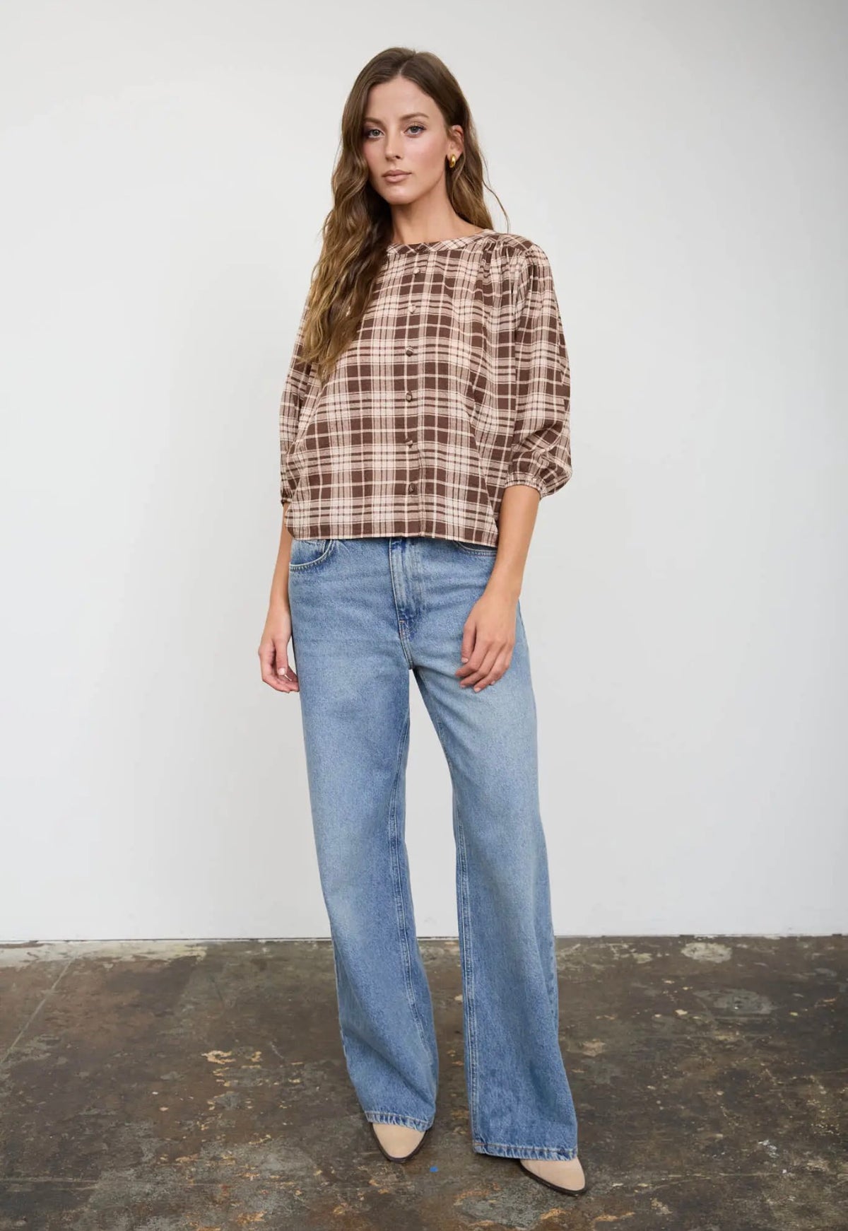 Apple Orchard Plaid Blouse