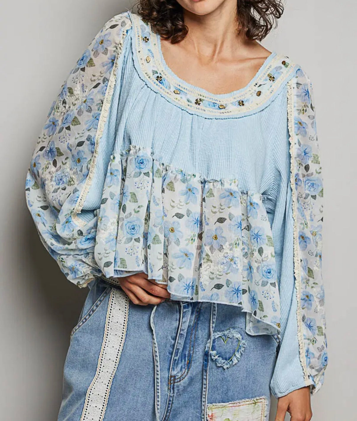 Whispers of Spring Garden Blouse