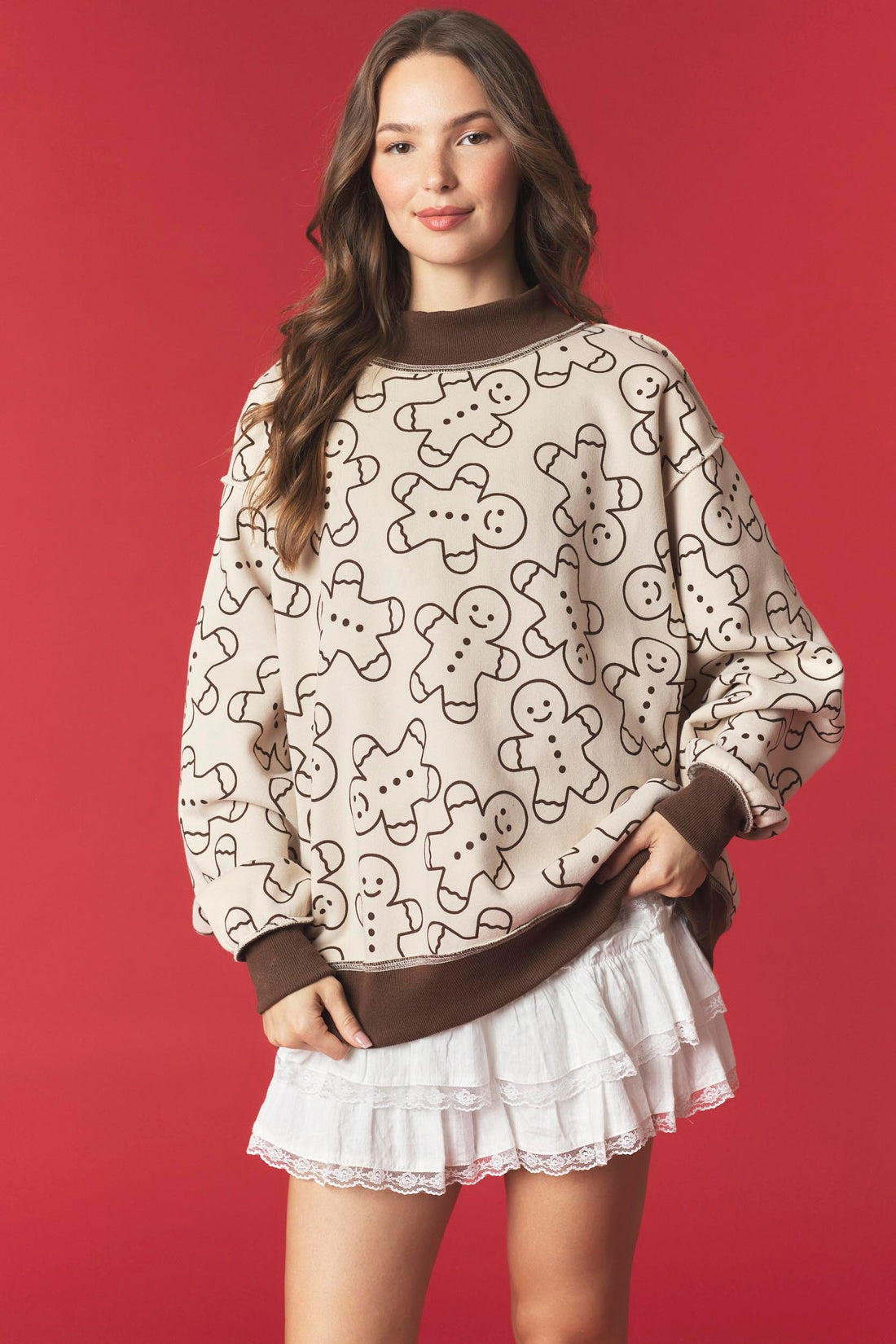 Merry and Bright Reversible Mockneck