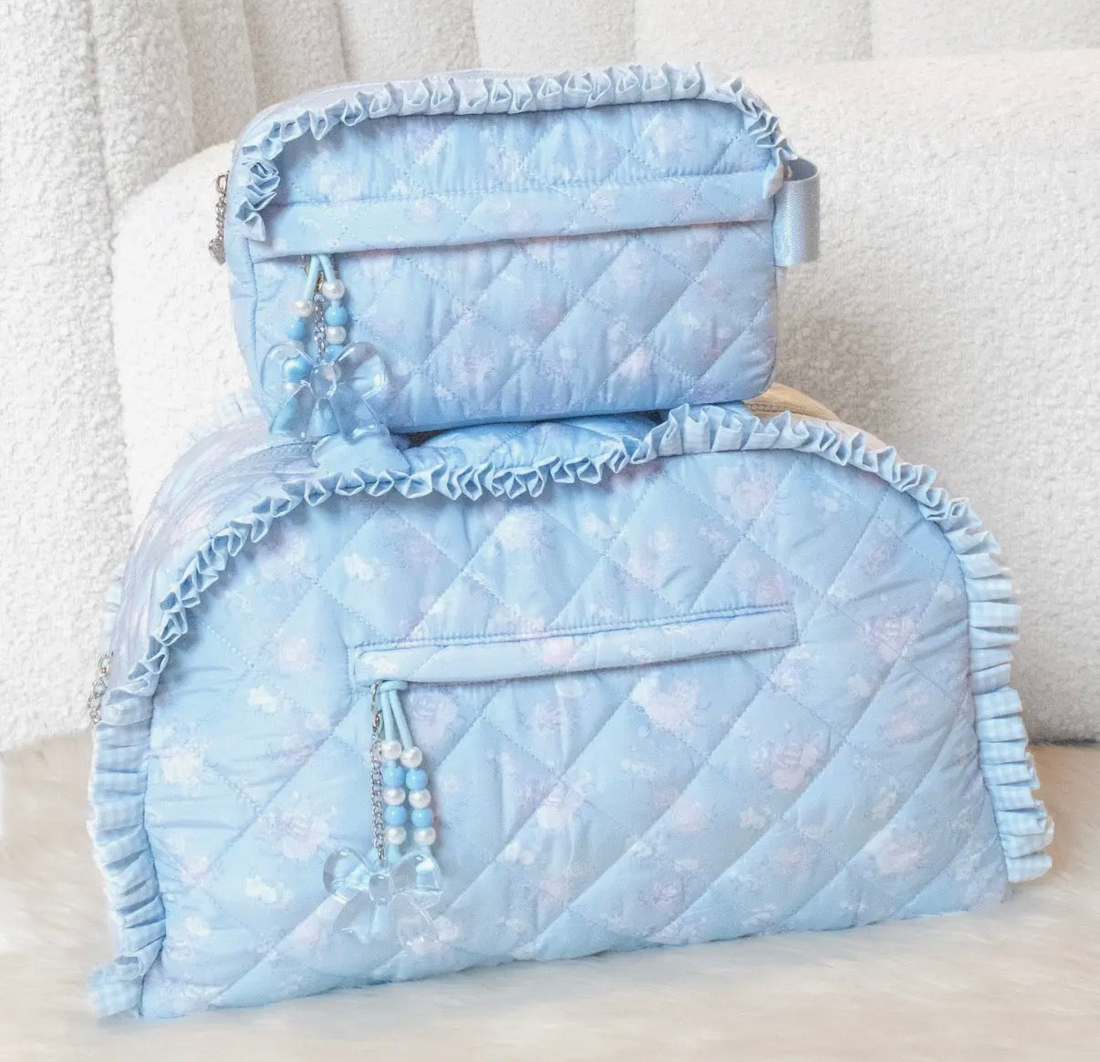 Blue Dreams Angel Bag and Makeup Pouch BUNDLE