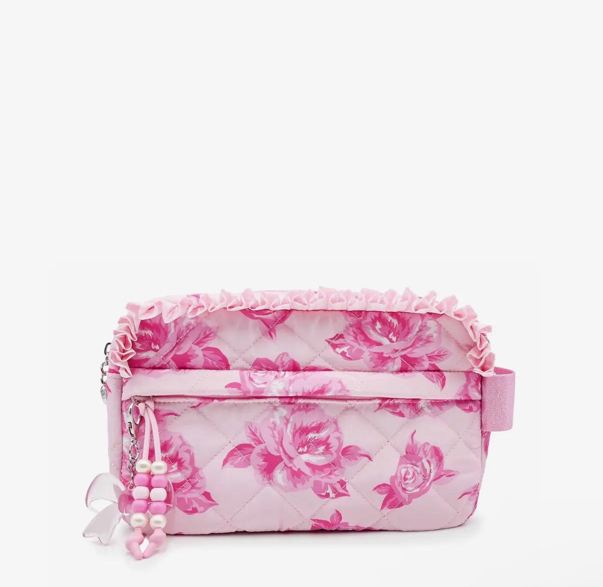 Rosy Muse Quilted Makeup Pouch