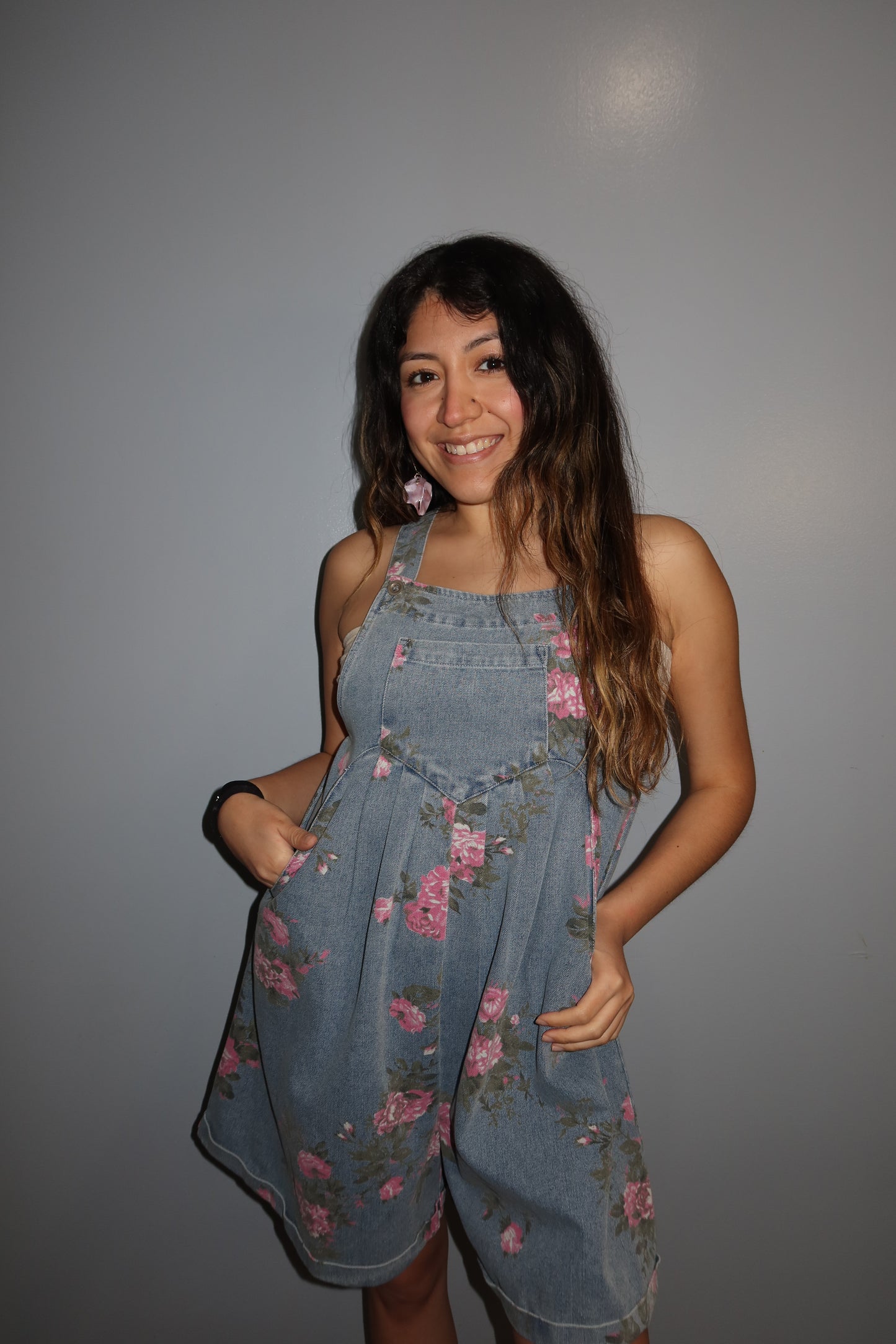 Blossom in Denim Overalls