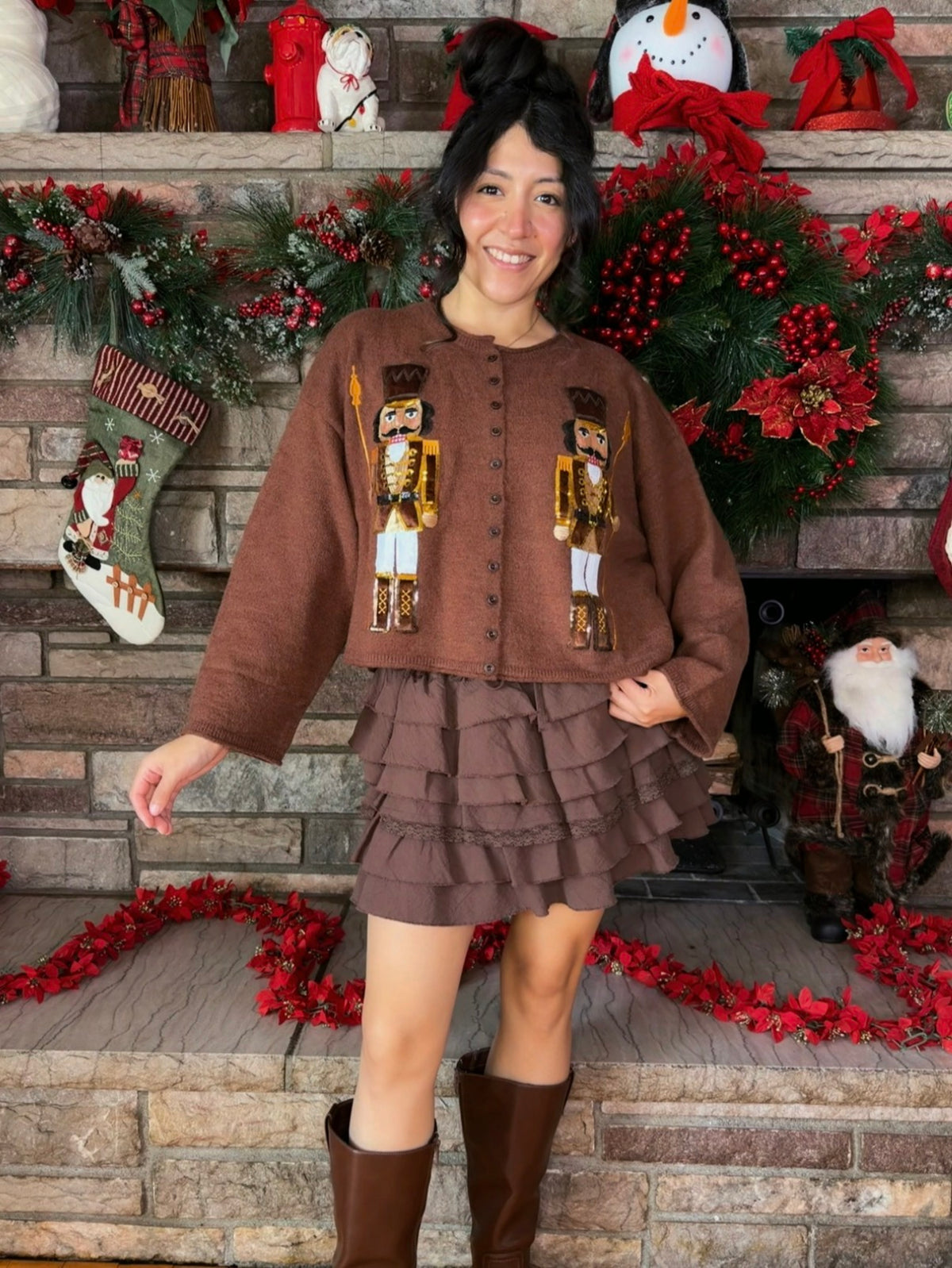 Cocoa Nutcracker Cardigan