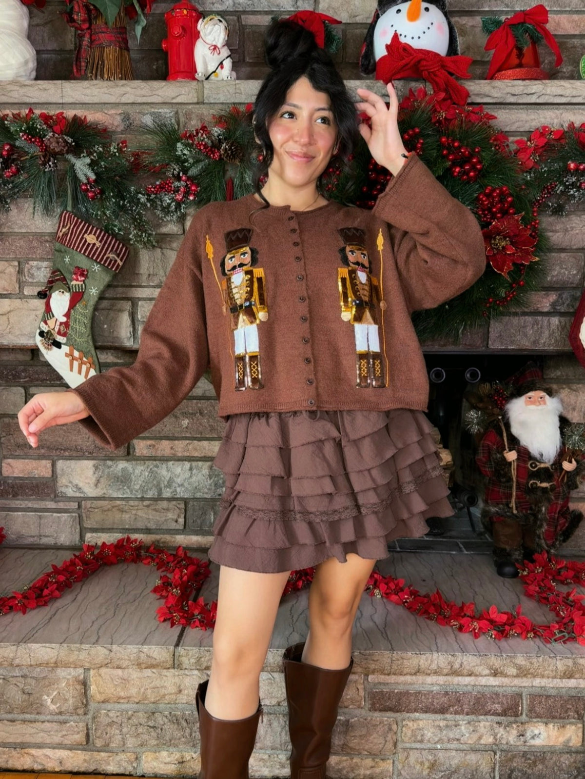 Cocoa Nutcracker Cardigan
