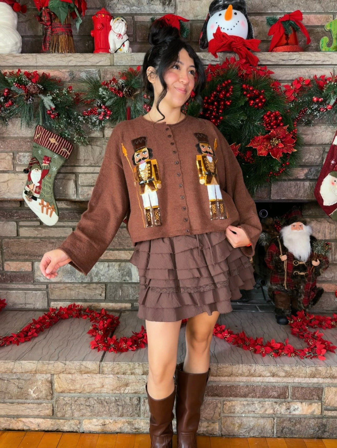 Cocoa Nutcracker Cardigan