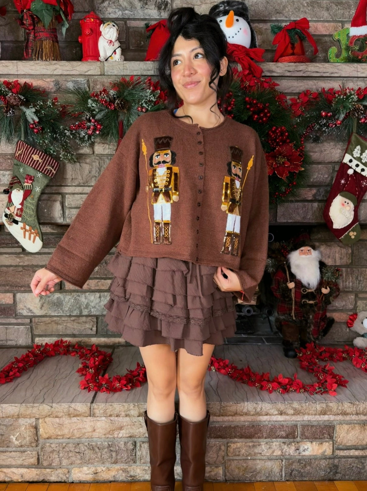 Cocoa Nutcracker Cardigan