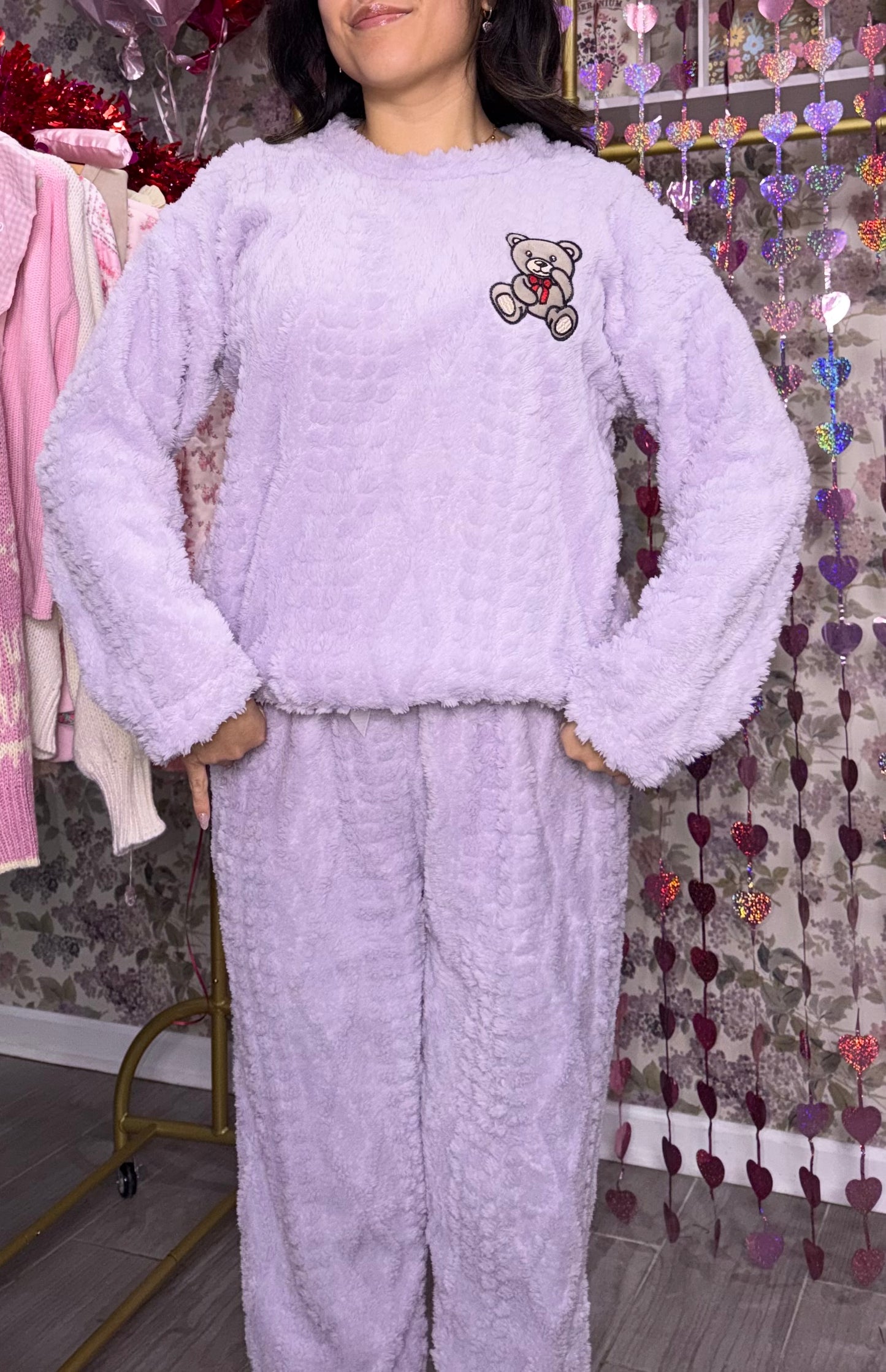 Cuddly Bear PJ Sherpa Set