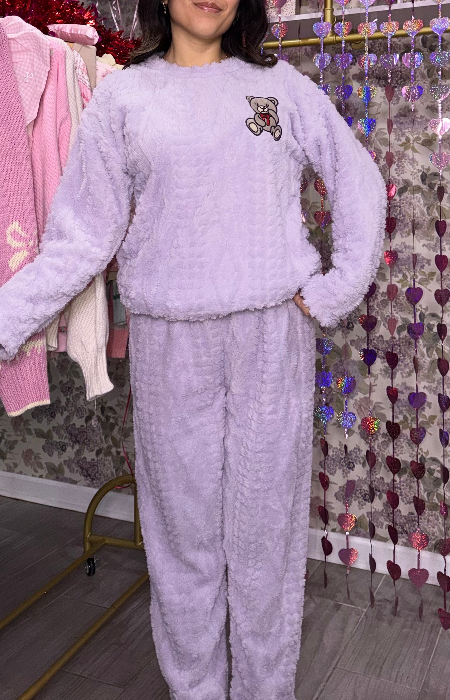 Cuddly Bear PJ Sherpa Set