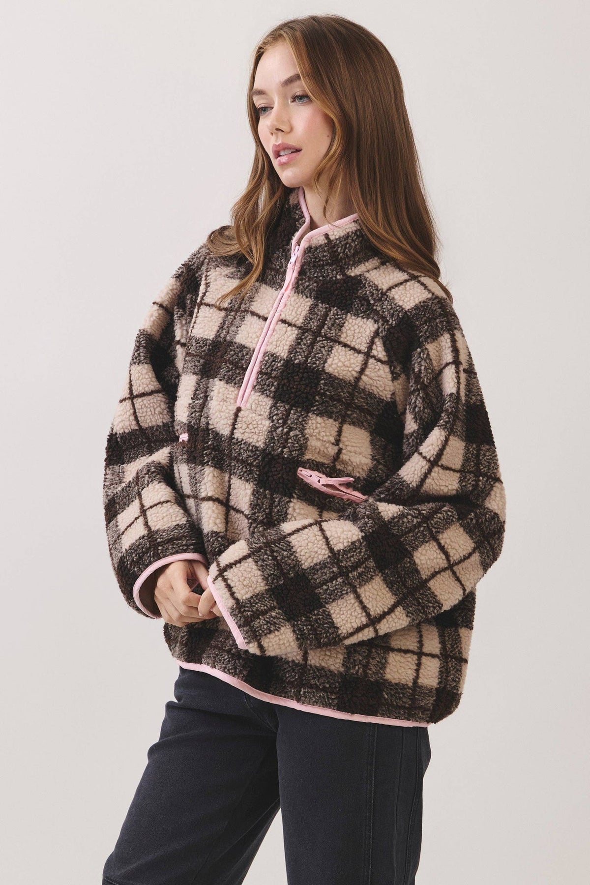 Blushing Coco Sherpa Pullover